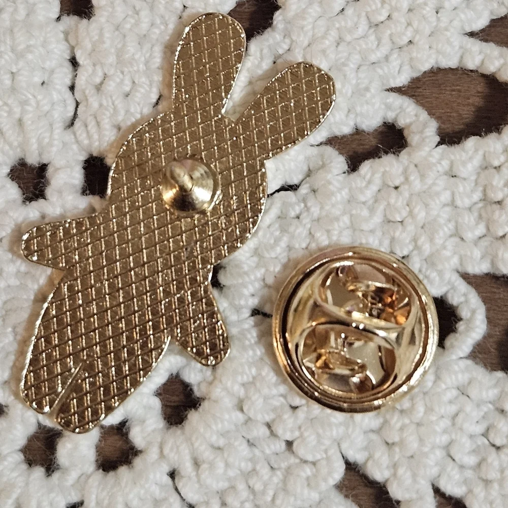Hand Crafted Valentine's Bunny Pin Enamel Easter Lapel Pin LGBTQA+ Expression